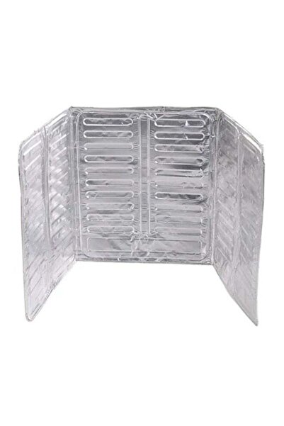 Generic Rubik Aluminum Foil Gas Stove Oil Splatter Shield Silver 84 x32.50cm
