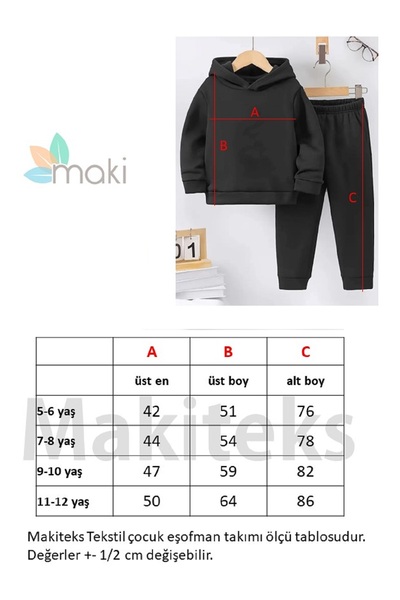 makiteks Winter Girls Boys Children's Tracksuit Set Volleyball 5 6 7 8 9 10 11 12 Years Old Volleyball