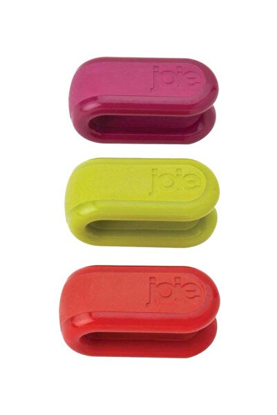 Generic joie 3-Piece Twist Bag Clip Red/Green/Dark Pink