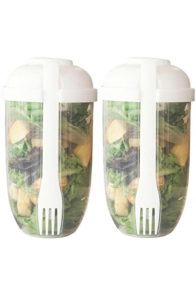 Generic 2PCS Salad Shaker, Fresh Salad Cup Salad Dressing Container to Go Salad Meal Shaker Salad Dressing