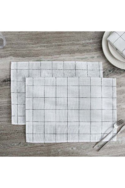 Generic Home Box Blanco 2-Piece Check Placemat Set -33x48 cm