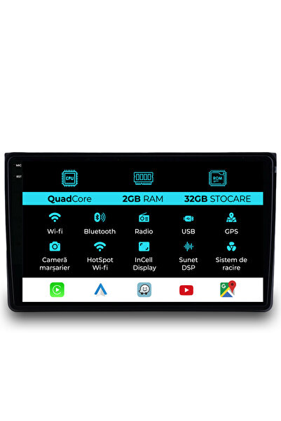 NavStore Navigatie Dedicata Audi A4 (2001-2008), 9Inch, 2Gb Ram, 32Gb Stocare...