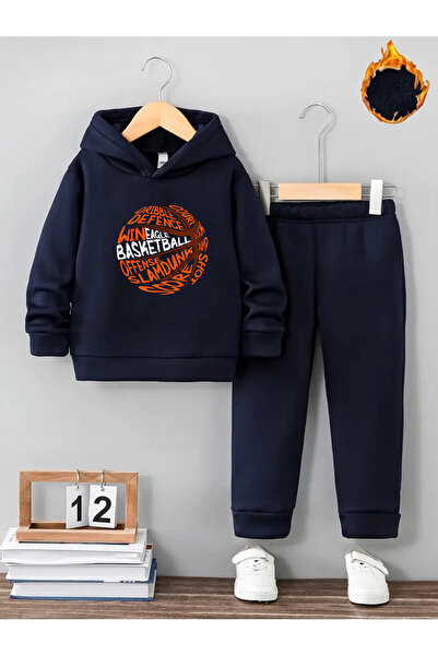 makiteks Winter Girls Boys Tracksuit Set Basketball 5 6 7 8 9 10 11 12 Years Old Basketball