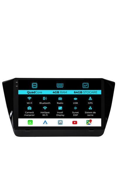 NavStore Navigatie Dedicata Skoda Superb 3 (2015-2019),QuadCore, 10Inch, 4Gb ...