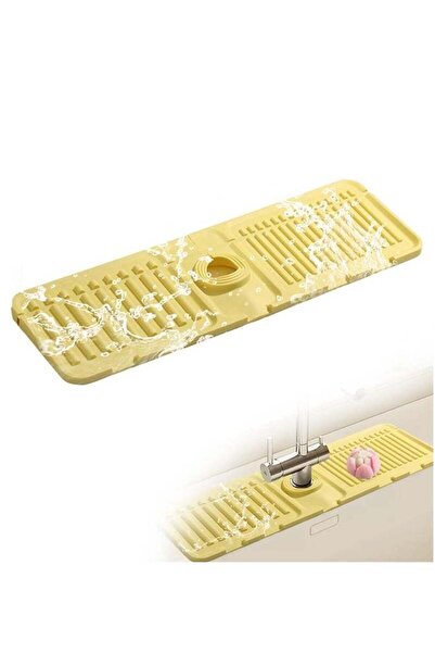 Generic Silicone Faucet Draining Mat for Kitchen Sink, Kitchen Sink Splash Guard Draining Mat Dish Soap Spo