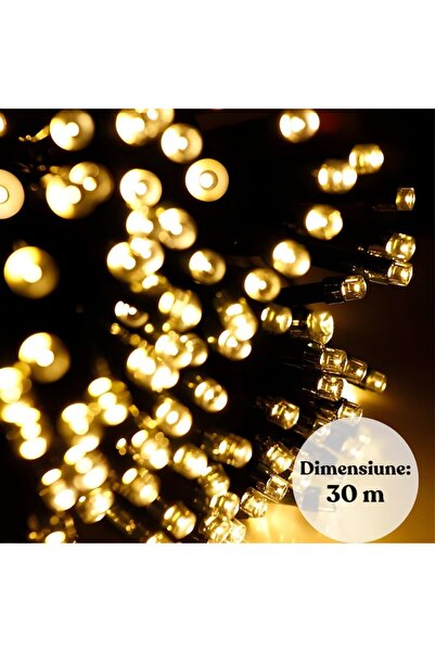 GARDEON Solar Christmas Lights, 30m, 300 Warm Yellow LEDs, 8 Modes, IP65, 1200mAh, Remote