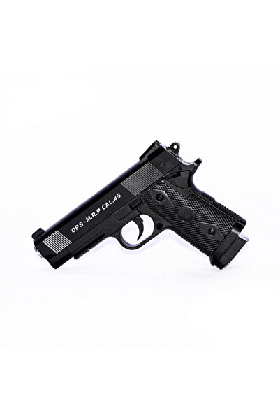 Lulu Pistol de jucărie cu aer comprimat C9 + 200 bile din plastic, Metal, Negru