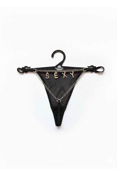 SEXY AKSESUARLI TRANSPARAN TANGA BİKİNİ