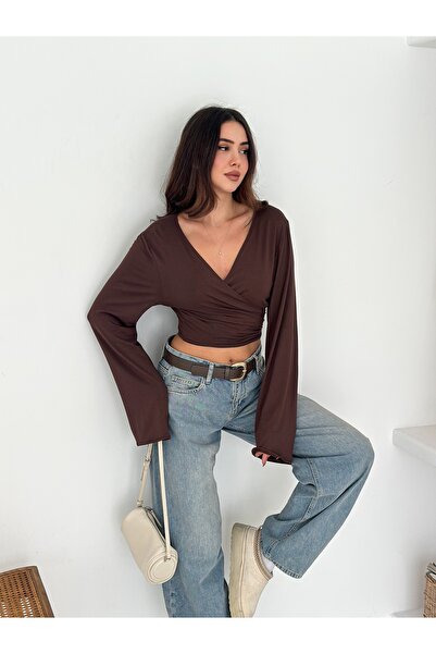FEWTİNT Tied Soft Long Sleeve Blouse