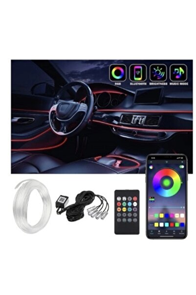 Tai Car Ambient Lights Kit 5 LED x 6 m neon RGB, Bluetooth app