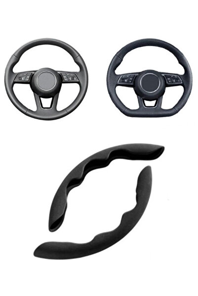 Tai Set of 2 ergonomic anti-grip steering wheel handles, black