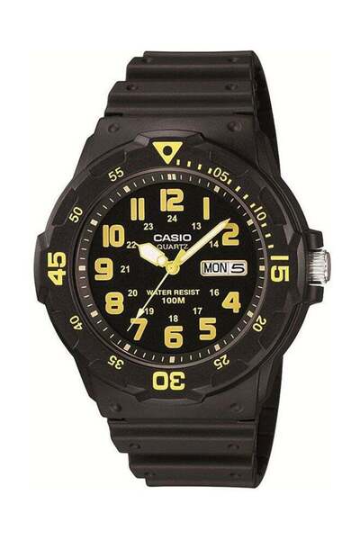 Casio ساعة يد رقمية للرجال من الراتنج MRW-200H-9BVDF - 45 مم - أسود
