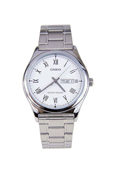 Casio Men's Enticer Analog Watch MTP-V006D-7BUDF - 45 mm - Silver