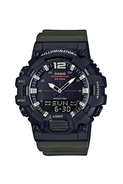 Casio ساعة يد رجالية من الراتنج التناظرية والرقمية HDC-700-3AVDF - 33 مم - خضراء