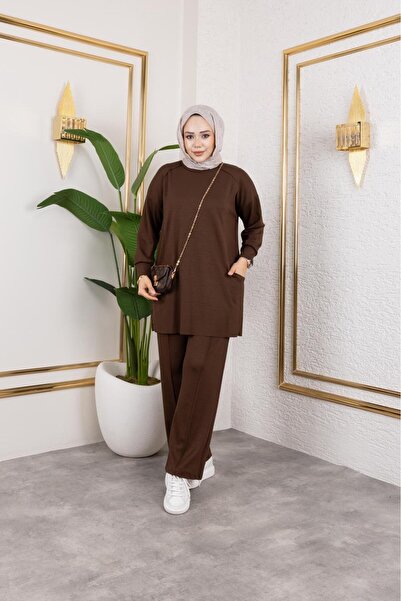 MODAMÜNASİP Comfortable and Stylish Two-Piece Set with Cotton Viscose Pants