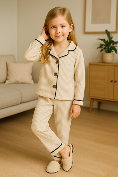 minitrends Cămașă de noapte pentru fete, din țesătură interlock, cu detalii d...