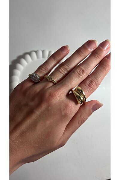 Store VIP Özel Seri 14K Gold Üçlü Yüzük Seti