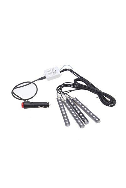 auto Ambient LED Strips 9 LEDs 8 Colors Remote Control