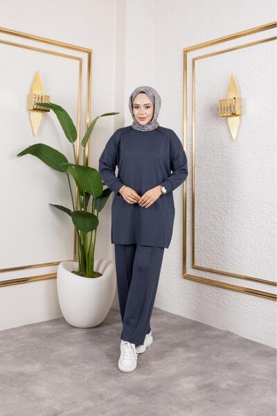MODAMÜNASİP Comfortable and Stylish Two-Piece Set with Cotton Viscose Pants