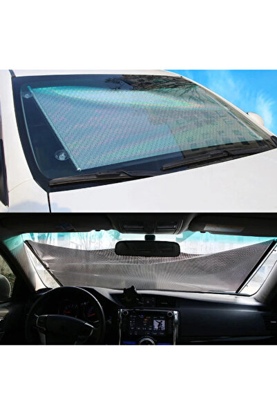 Tai Retractable car sunshade with suction cups GREY 58 cm x 125 cm