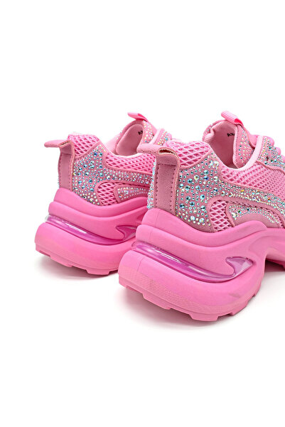 Tmall Women's Sports Shoes, With Mesh Inserts and Rhinestones, TM1D1414, Pink