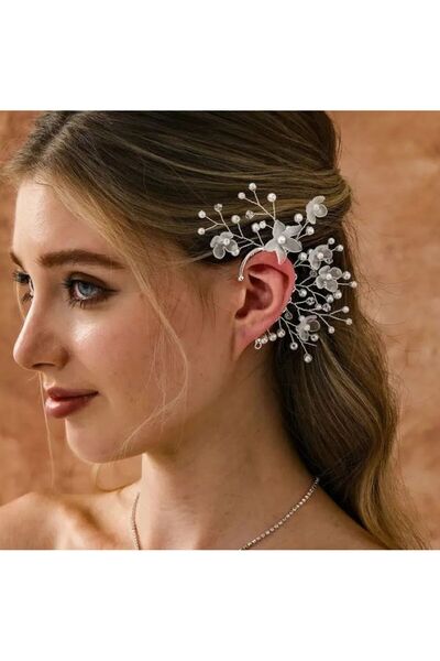 Dgt Luxury Boho Floral, Elf Ear Necklace, No Piercing Required, Wedding, Party