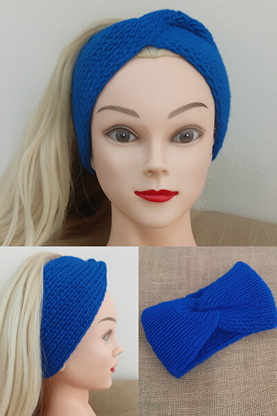 MARİANO VENANZİO Knitted Headband, Hand Knitted Twisted Bandana, Winter Half Beanie, Knitted Earmuff