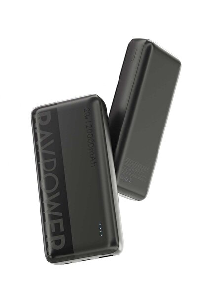 RavPower 20W Dual USB Type-C Power Bank with LED Display - Black