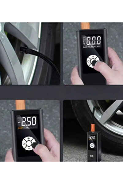 China JM 8803 portable digital air compressor with flashlight