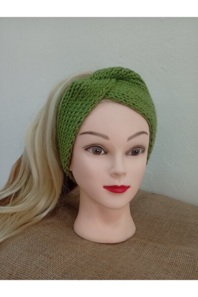 MARİANO VENANZİO Knitted Headband, Hand Knitted Twisted Bandana, Winter Half Beanie, Knitted Earmuff