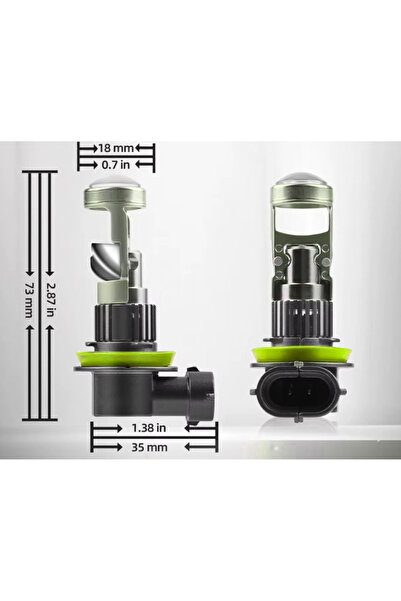 Ruan Set of 2 LED car bulbs H8/H9/H11 K88 magnifying glass 280W/set 12V 28000lm