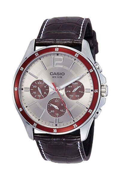 Casio Men's Enticer Chronograph Watch MTP-1374L-7A1VDF - 35 mm - Brown