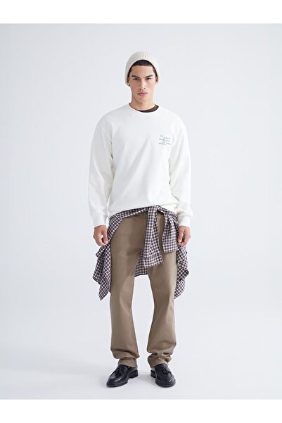 LC Waikiki Ανδρικό χοντρό φούτερ με στάμπα με λαιμόκοψη