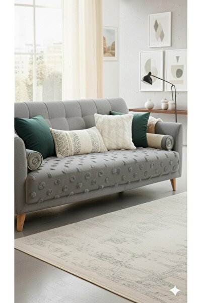 ARSEM EV TEKSTİL Pompon Sofa Cover 100X250Cm