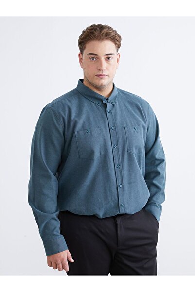 LC Waikiki Cămașă pentru bărbați LCWAIKIKI Classic, mărime mare, cu mânecă lu...