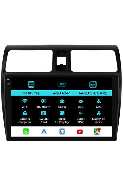 NavStore Dedicated Navigation Suzuki Swift (2003-2010), 2K, 4Gb Ram, 64Gb Storage, Carplay