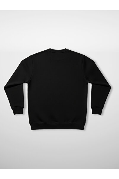 quitaly Basic 3 Thread Extra Thick Winter Sweatshirt |   Fleece-Lined Cotton Crew Neck |   Black