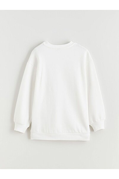 LC Waikiki Crew Neck Printed Girl's Thick Sweatshirt