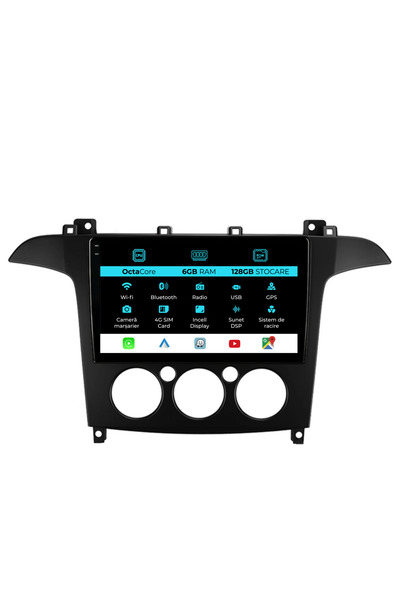 NavStore Dedicated Navigation Ford S-Max (2006 - 2015), 9Inch, 6Gb Ram, 128Gb Storage, Carplay, Manual Climate