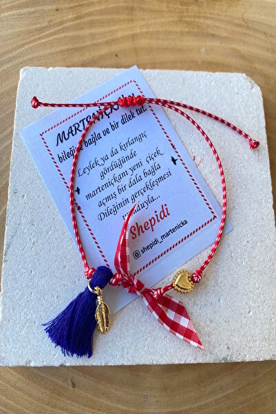 Shepidi Ribbon Heart Tassel Maerteniçka Lucky Bracelet