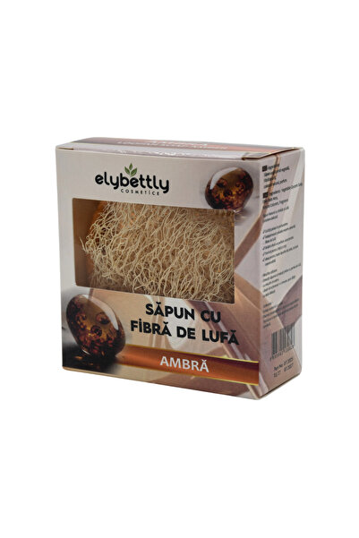 Elybettly Soap with Loofah Fibers and Amber - Exfoliating and Moisturizing, 100 g