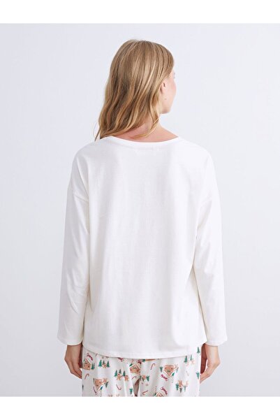 LC Waikiki Lcw Dream Crew Neck Christmas Themed Women's Pajamas Set