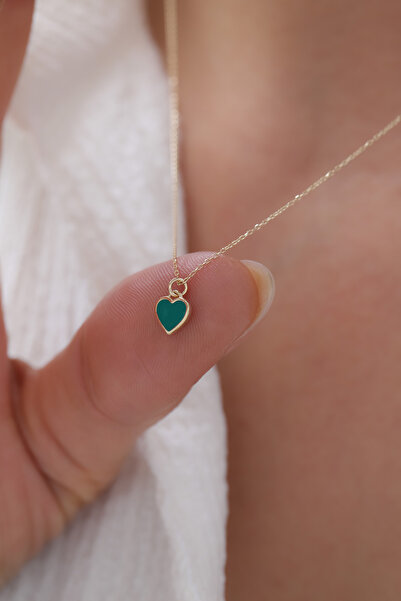 YAVUZ KUYUMCULUK 14 Ayar Altın Renkli Kalp Kolye