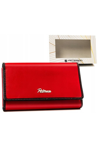 Other Spacious women's leather wallet with snap and zipper - Peterson