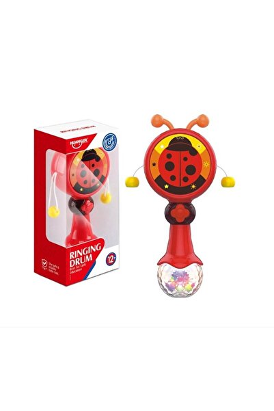 huanger Jucărie cu tobă zornăitoare Buburuză roșie