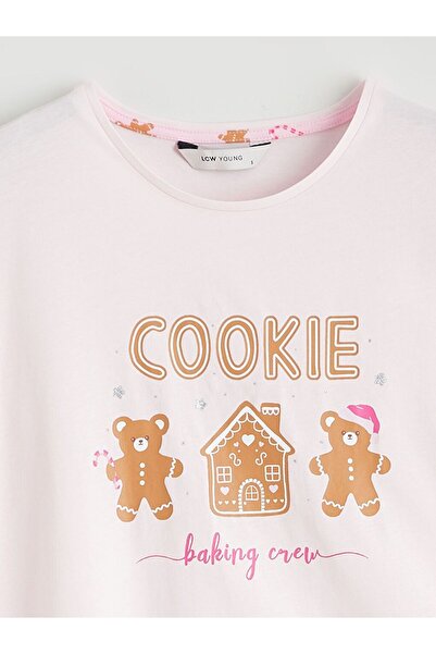 LC Waikiki Crew Neck Christmas Themed Women's Pajamas Set