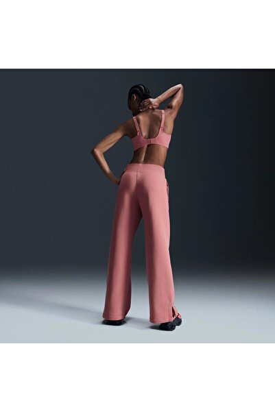 Nike Phoenix Fleece Hr Logo Pant Wide Women's Sweatpants - High Waisted Wide Leg with Fleece - Fv7684-634