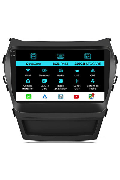 NavStore Navigatie Android Dedicata Hyundai IX45 SantaFe (2013-2017), 2K, 8Gb...