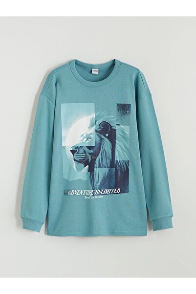 LC Waikiki Hanorac pentru băieți cu gât cu imprimeu