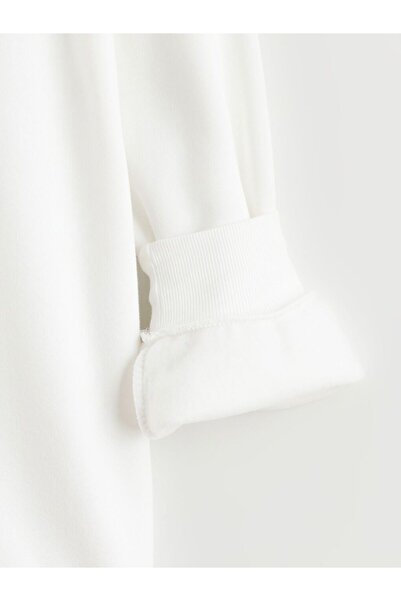 LC Waikiki Crew Neck Printed Girl's Thick Sweatshirt